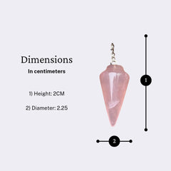 Natural Rose Quartz Pendulum with Mystery Charm | Bag Charm