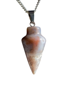 Natural Gemstone Pendulum, Pure 925 Sterling Silver Necklace