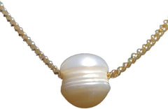 Natural freshwater Pearl 18K Gold layered Necklaces set of 2