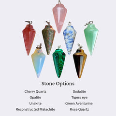 Natural Rose Quartz Pendulum with Mystery Charm | Bag Charm
