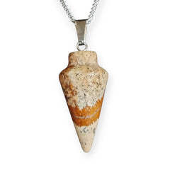 Natural Gemstone Pendulum, Pure 925 Sterling Silver Necklace