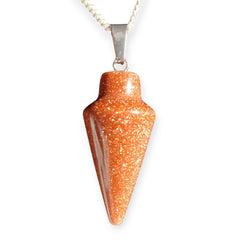 Natural Gemstone Pendulum, Pure 925 Sterling Silver Necklace