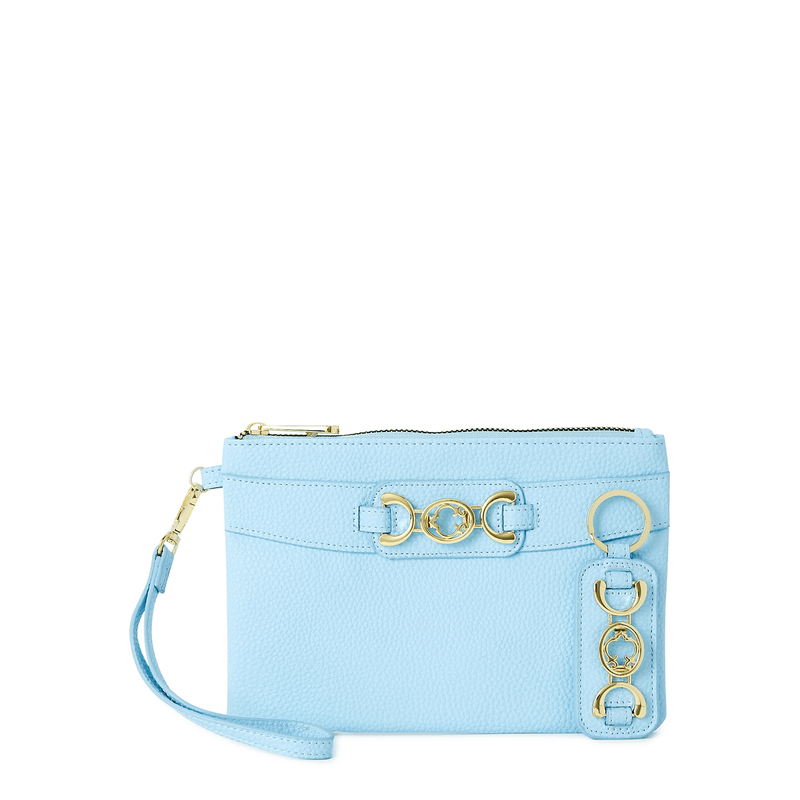 C. Wonder Women's Adult Juliana Wristlet Wallet & Key Fob Set in Gift Box Blue Topaz
