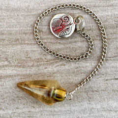 Natural Smoky Quartz Pendulum with Mystery Charm | Bag Charm