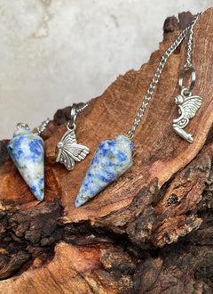 Extrinsic Beauty Natural Gemstone Pendulum with Mystery Charm | Bag Charm | Multiple Options