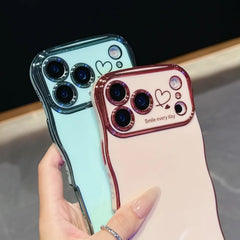 Side Love Electroplating Case For iPhone 17 Pro Max 17 Air 16 15 14 Plus 13 12 11 Pro Max 17Pro Max Cover Lens Shockproof Bumper
