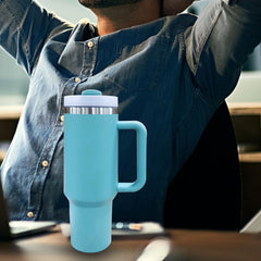 40oz V2 large capacity tumbler,  With Handle And Straw Lid, Insulated Reusable Stainless Steel Water Bottles Travel Mug Coffee Cup car cup water cup For Men Women Outdoor Camping Driving, gift